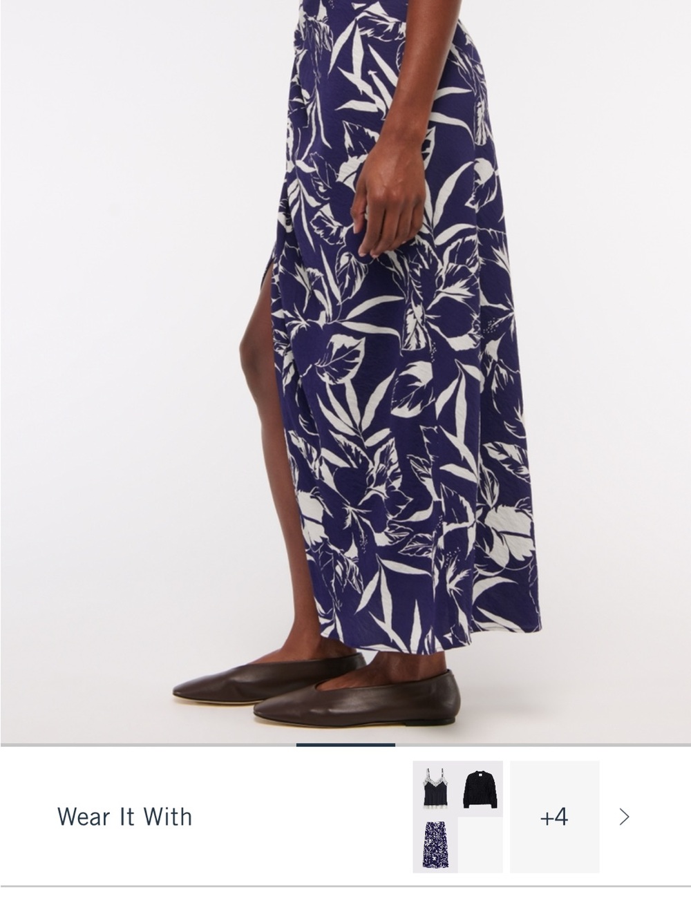 Abercrombie & Fitch Navy Floral Skirt - Picture 7 of 16